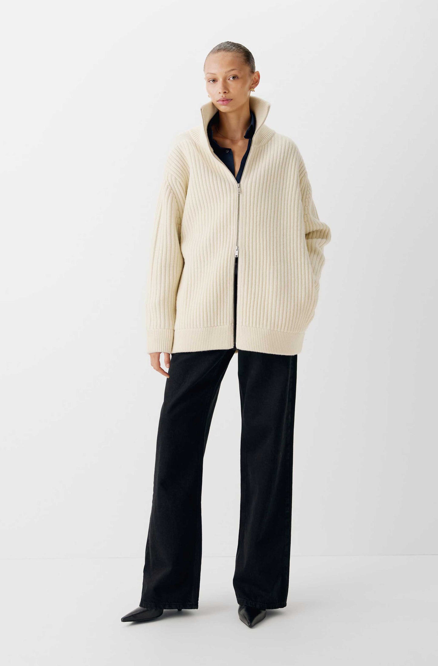 The Hampton Cashmere Zip Up