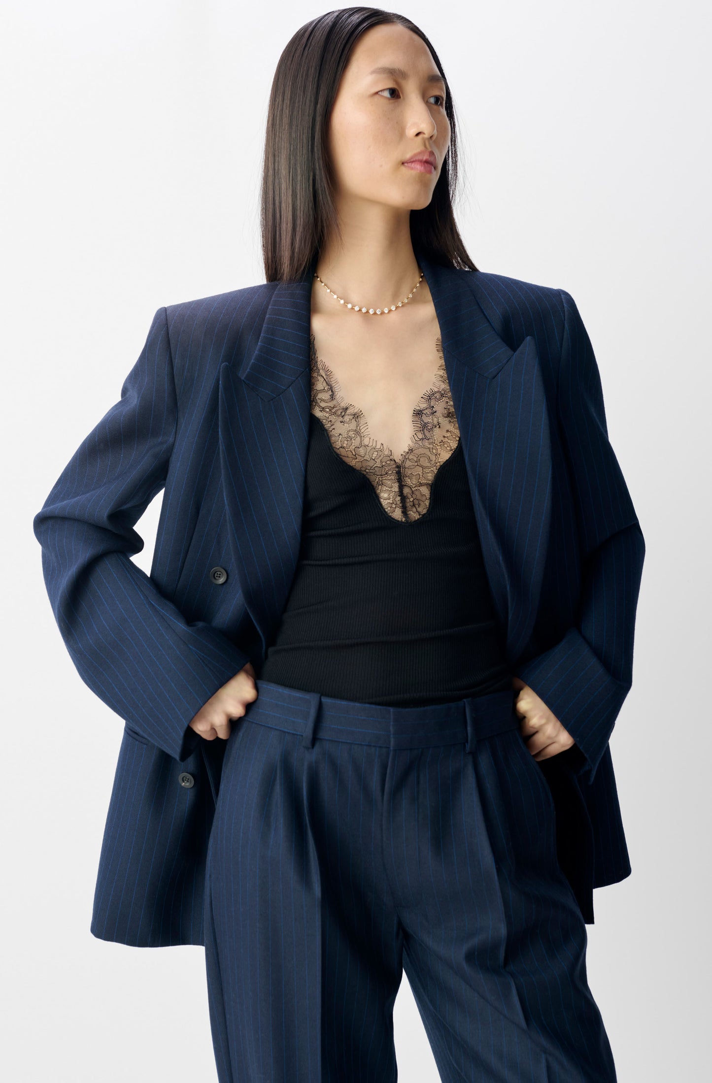 The Kew Lace Ribbed Vest