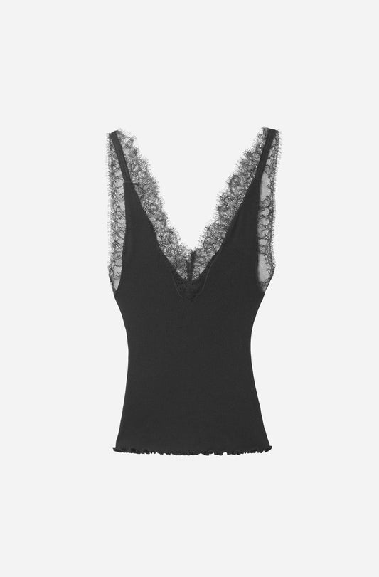 The Kew Lace Ribbed Vest