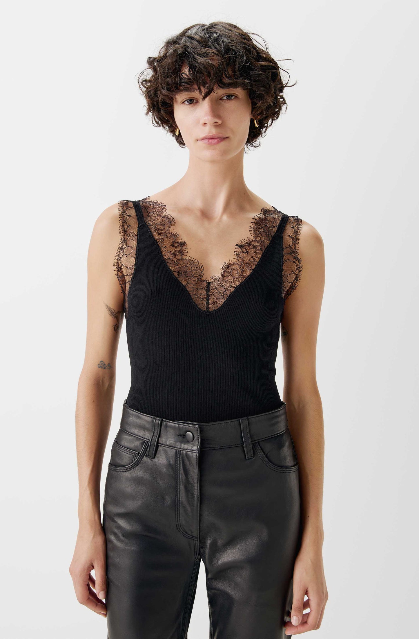 The Kew Lace Ribbed Vest