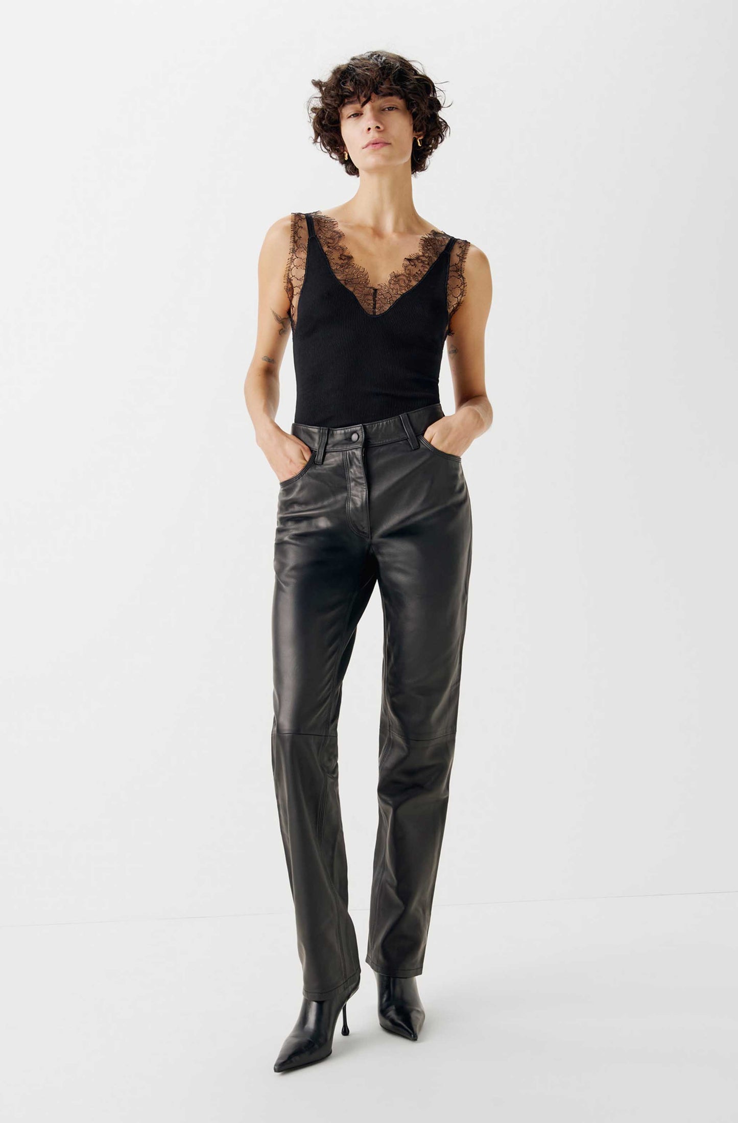 The Kew Lace Ribbed Vest