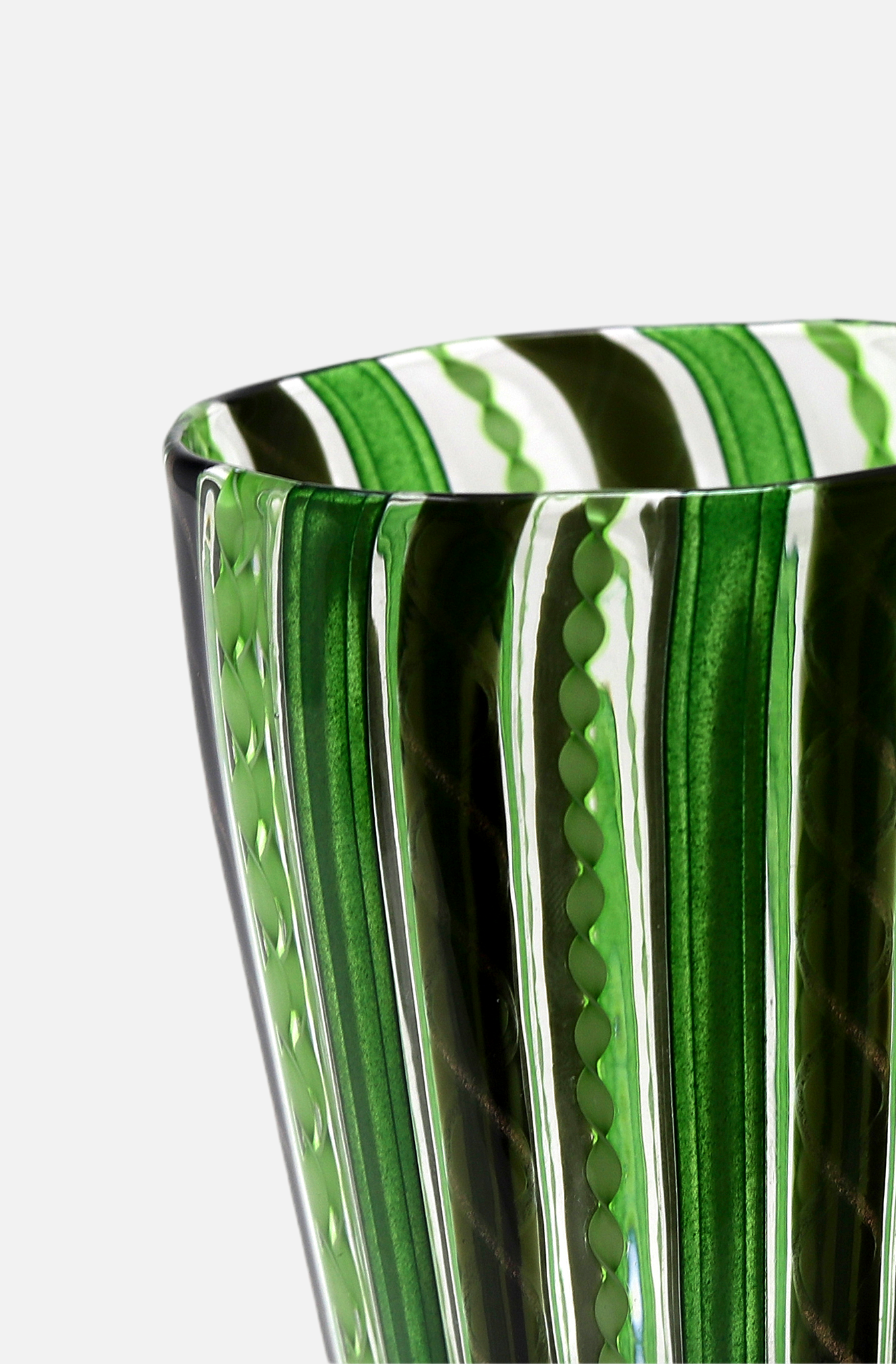 Zanfirico Murano Tumbler - DARK GREEN