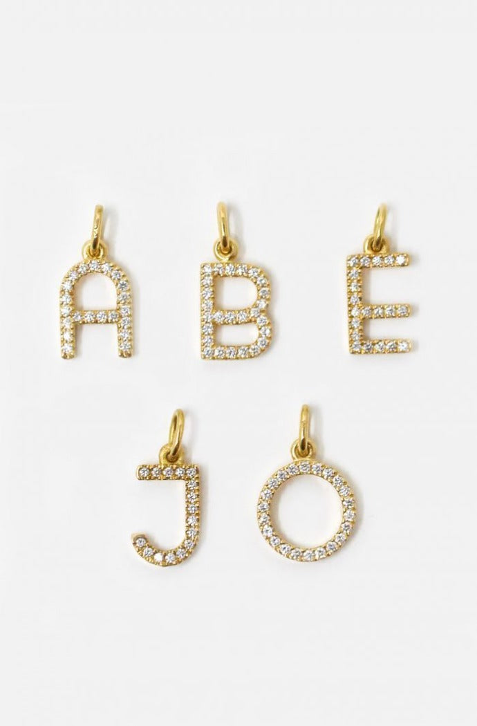 Mini Diamond Letter Charm