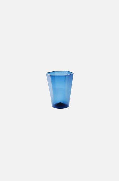 Hexagonal Water Glass Blue
