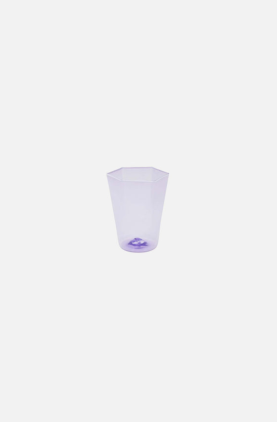 Hexagonal Water Glass Lavanda