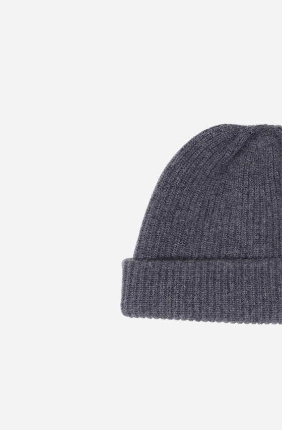 Cashmere Ribbed Beanie