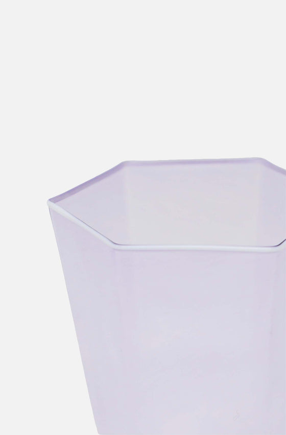 Hexagonal Water Glass Lavanda
