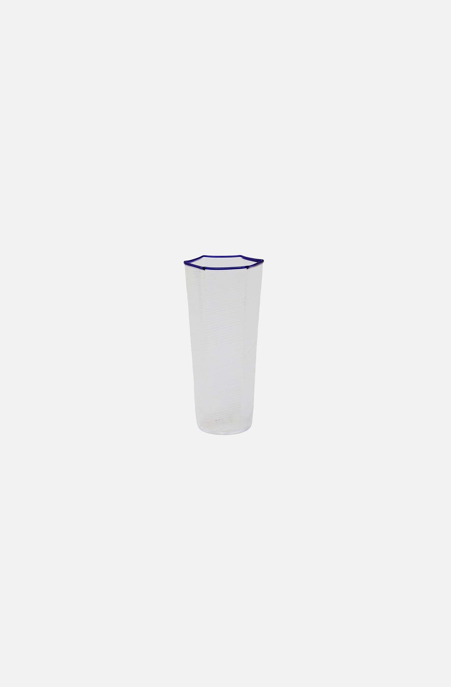 Hexagonal Ribbed Flute Glass Cobalt