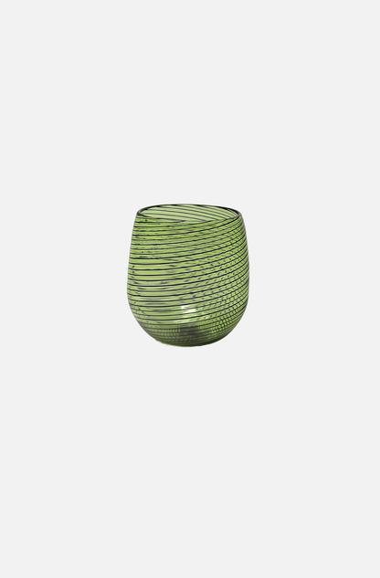Filigree Swirl Tumbler - Green / Black