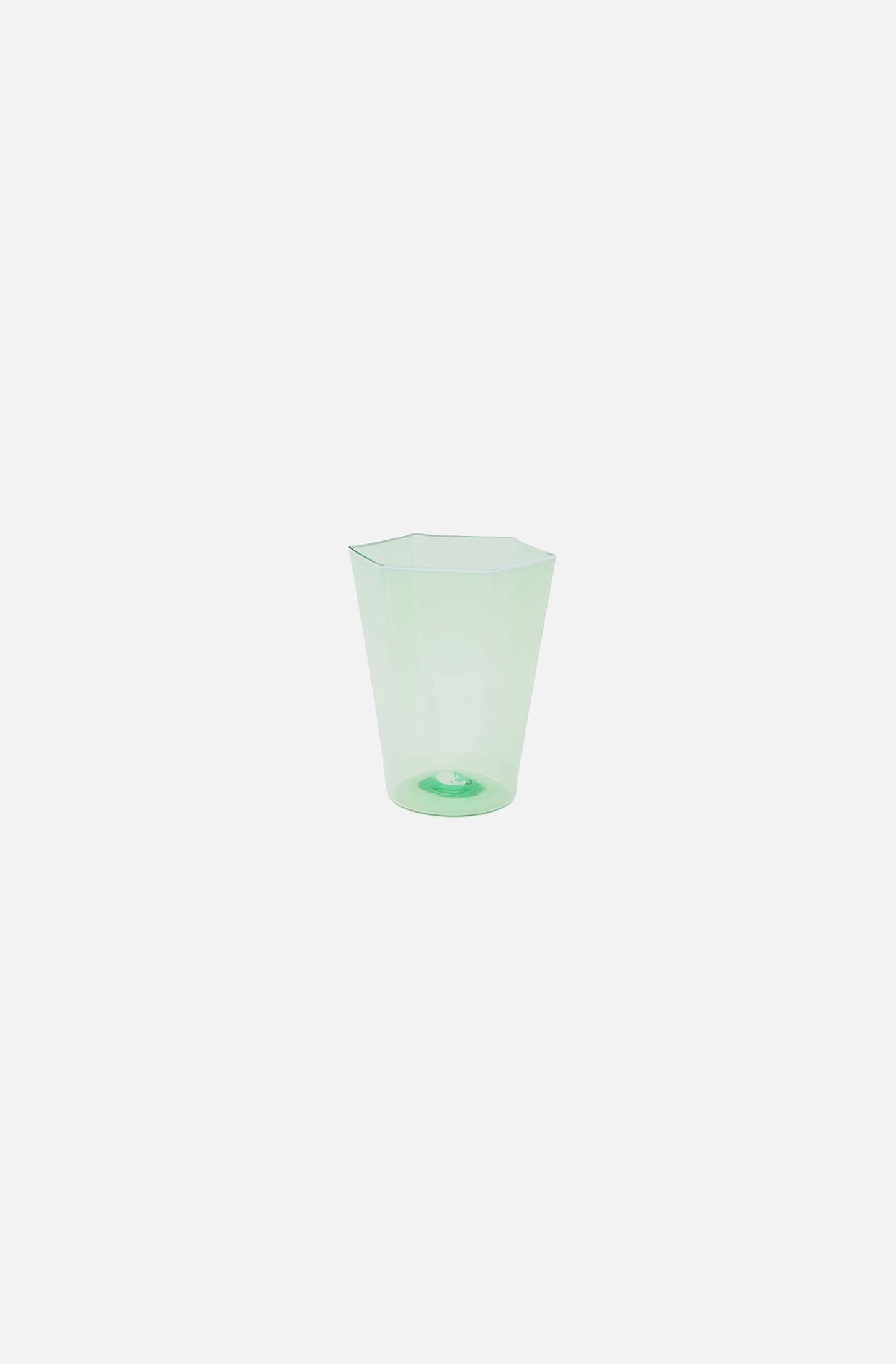 Hexagonal Water Glass Apple Green
