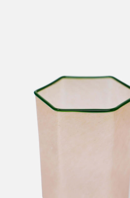 Smoked Hexagonal Tall Glass