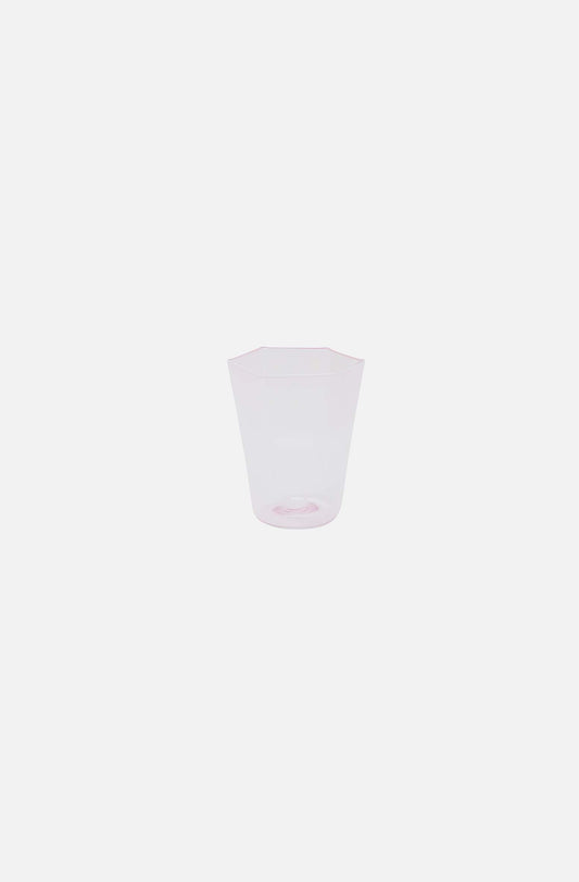 Hexagonal Water Glass Rosa
