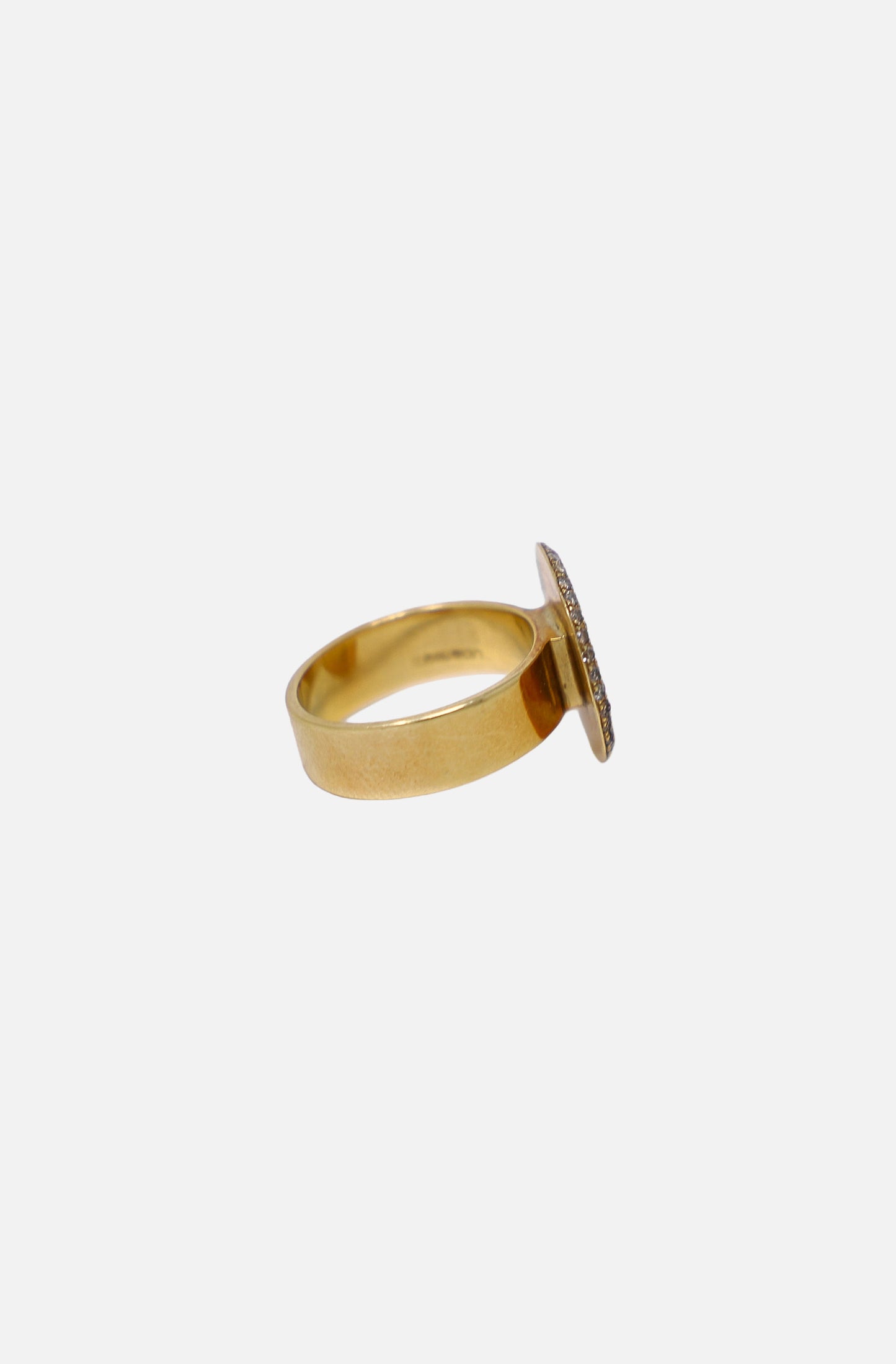 Flat Coin Pinky Ring - Champagne