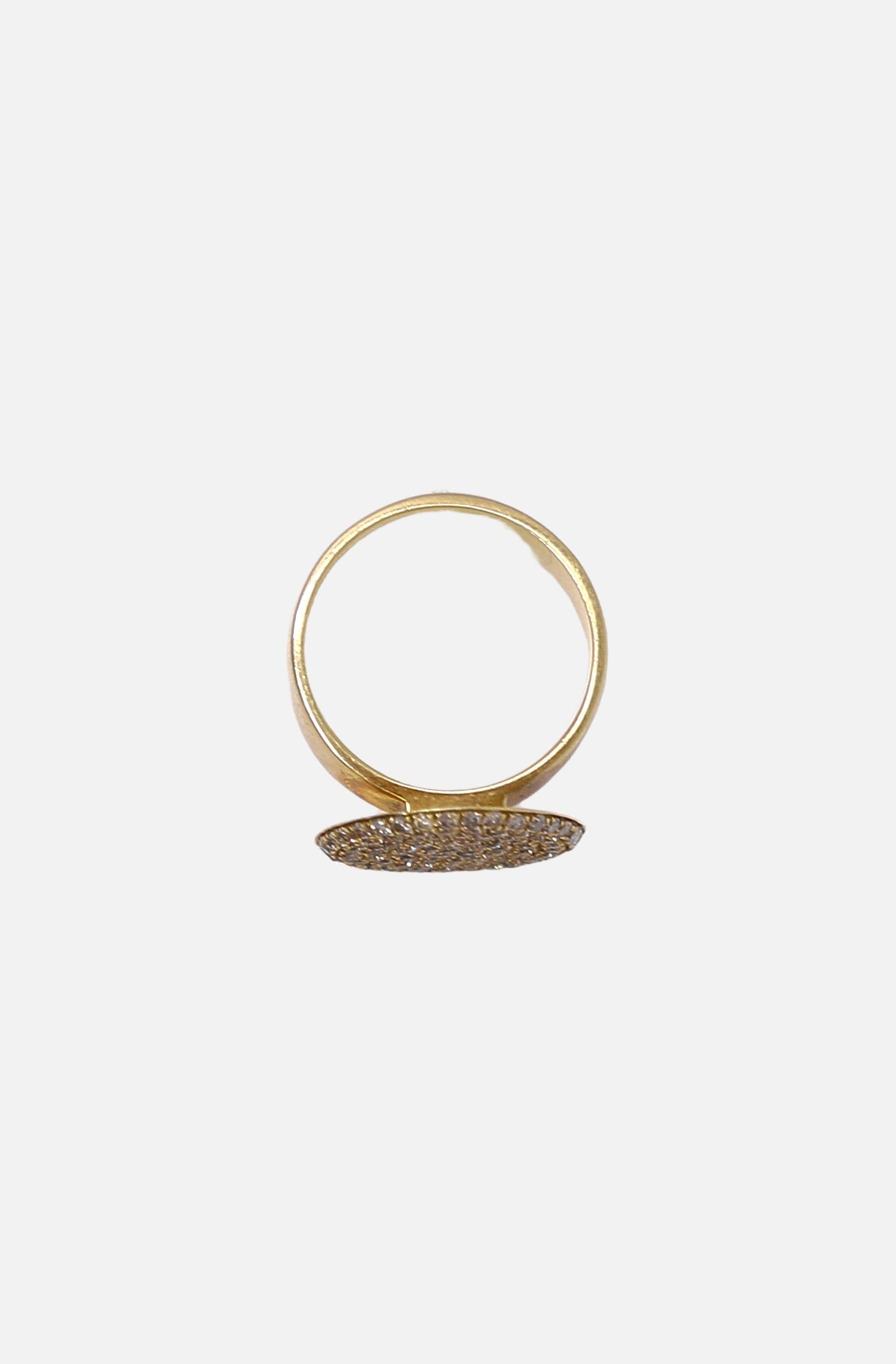 Flat Coin Pinky Ring - Champagne