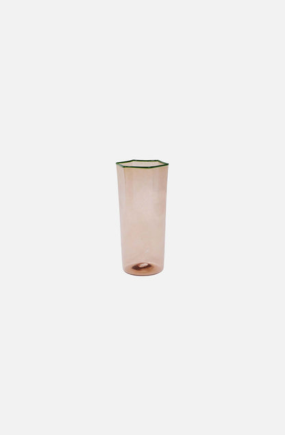 Smoked Hexagonal Tall Glass