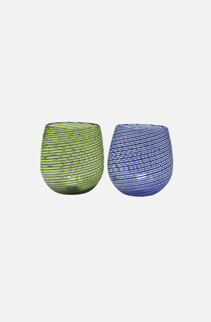 Filigree Swirl Tumbler - Cobalt / Sky