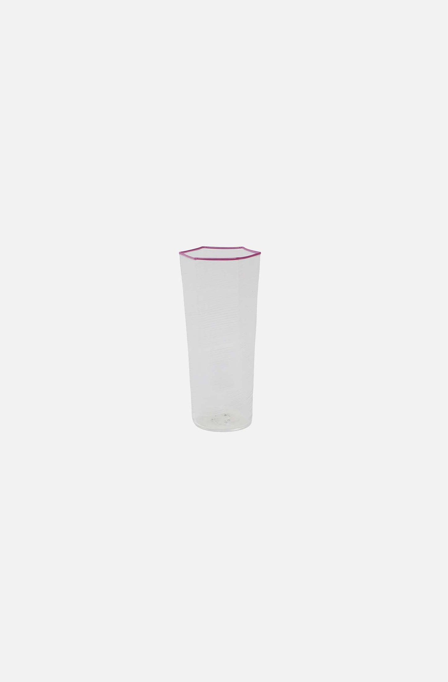 Hexagonal Ribbed Flute Glass Lavender