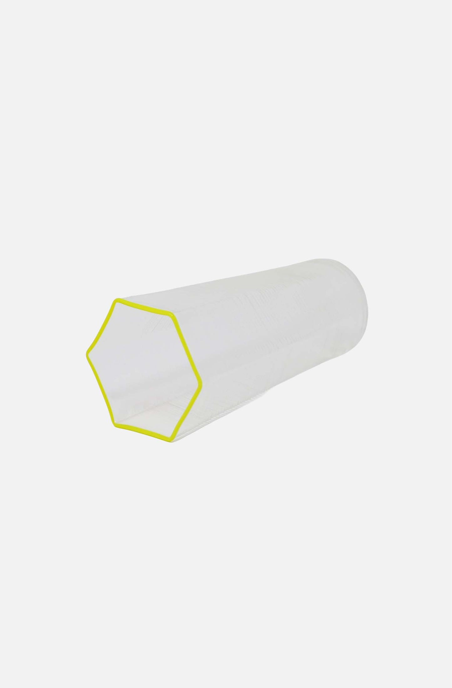 Hexagonal Ribbed Flute Glass Yellow