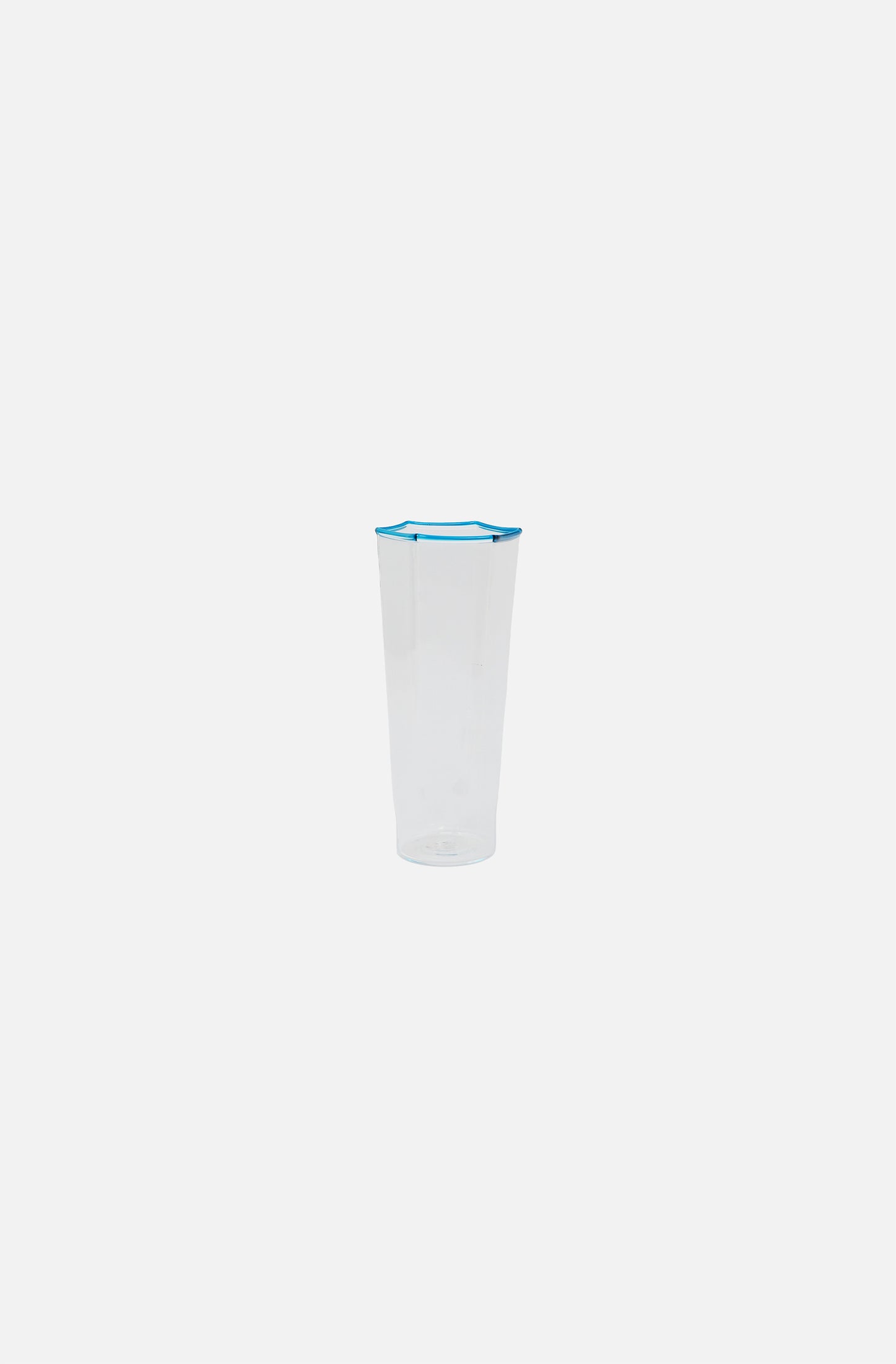 Hexagonal Flute Glass Aqua