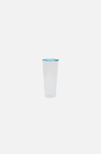 Hexagonal Flute Glass Aqua