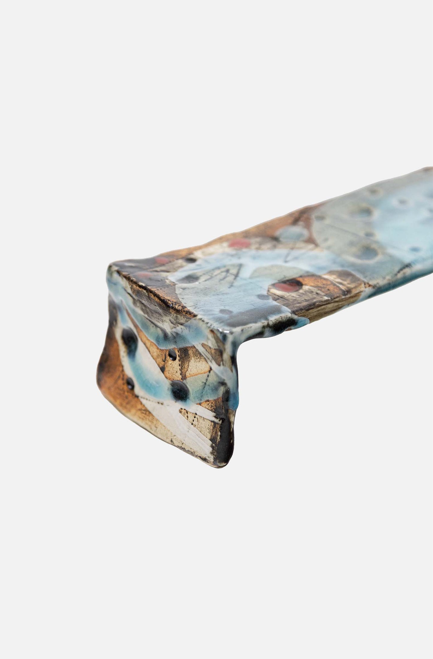 Abstract Footed Long Tray