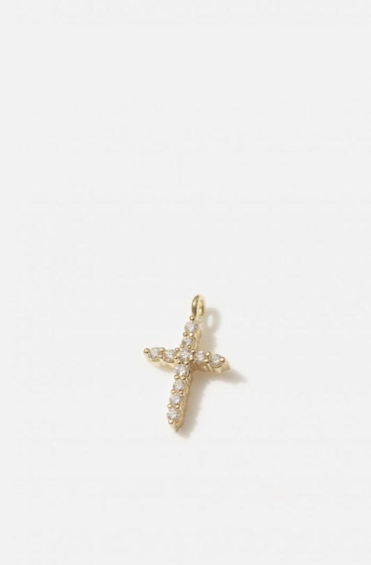 Diamond Cross Charm