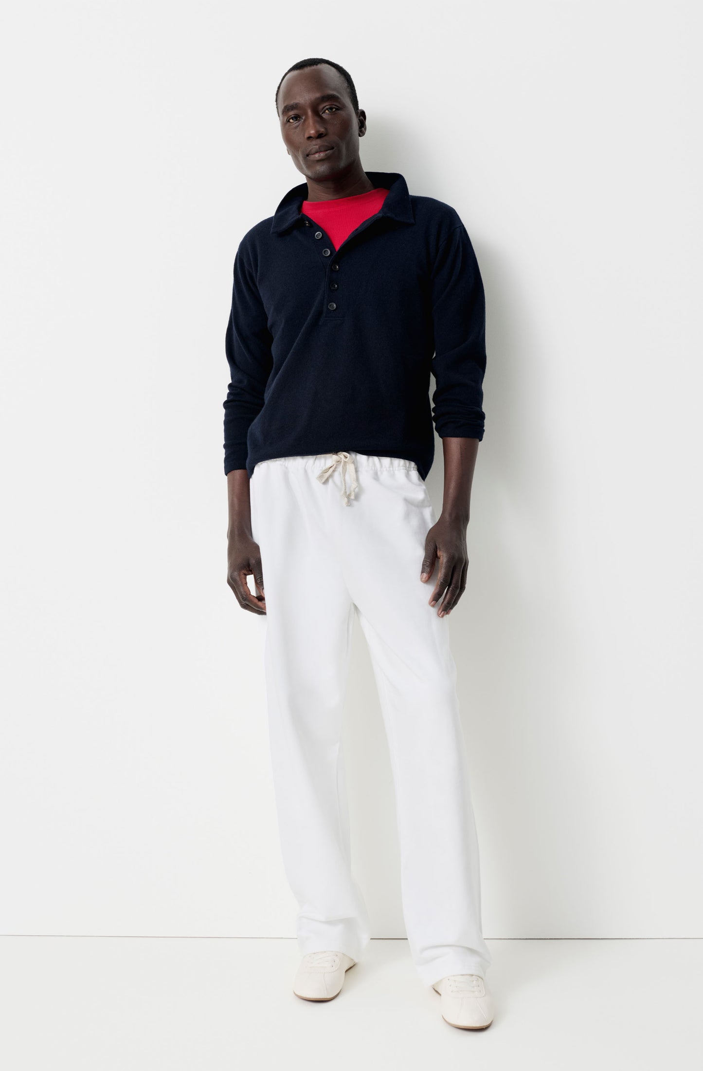 Classic Cashmere Button Down Polo