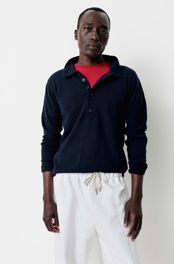 Classic Cashmere Button Down Polo