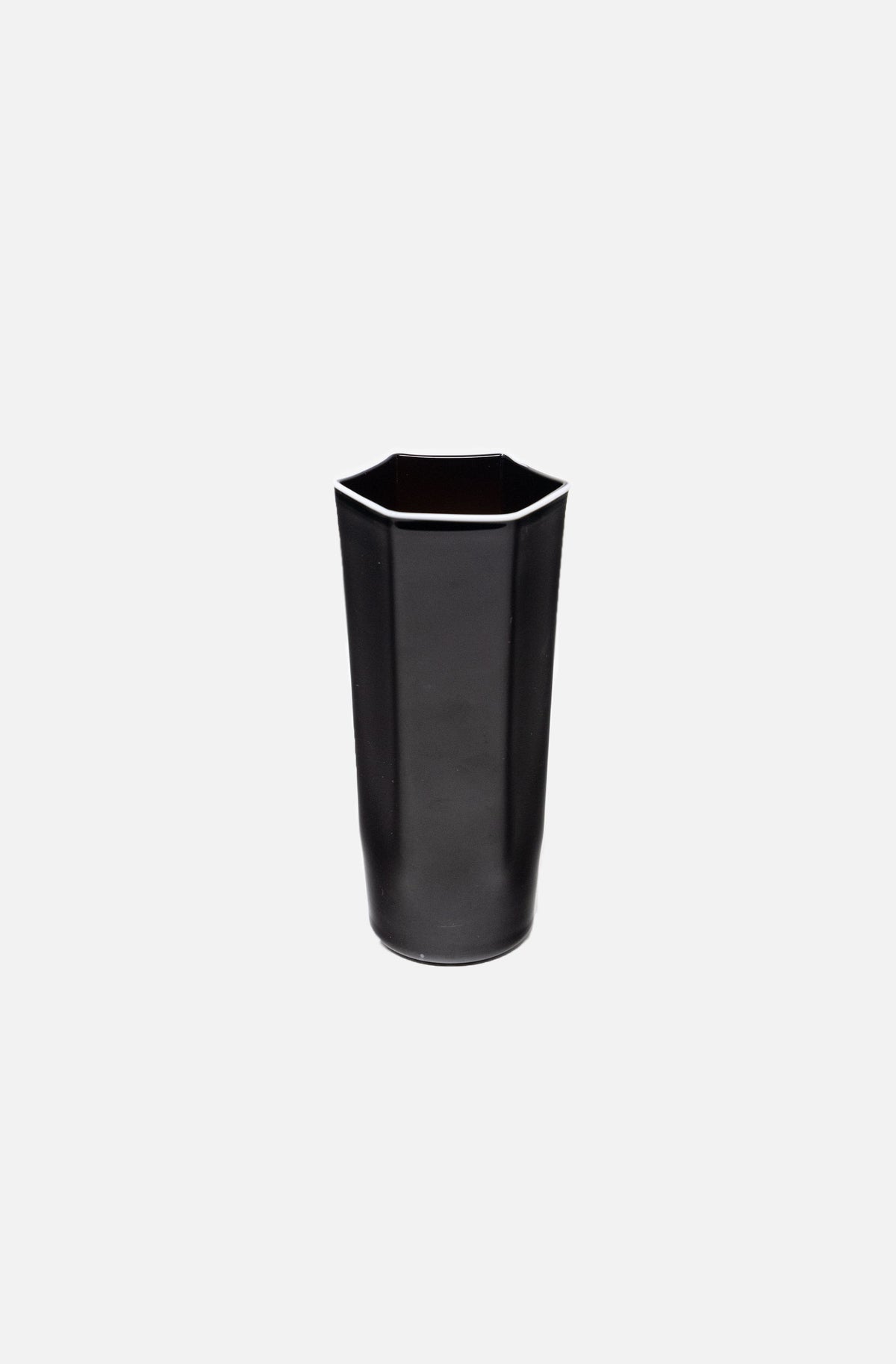 Nero Hexagonal Ribbed Tall Glass
