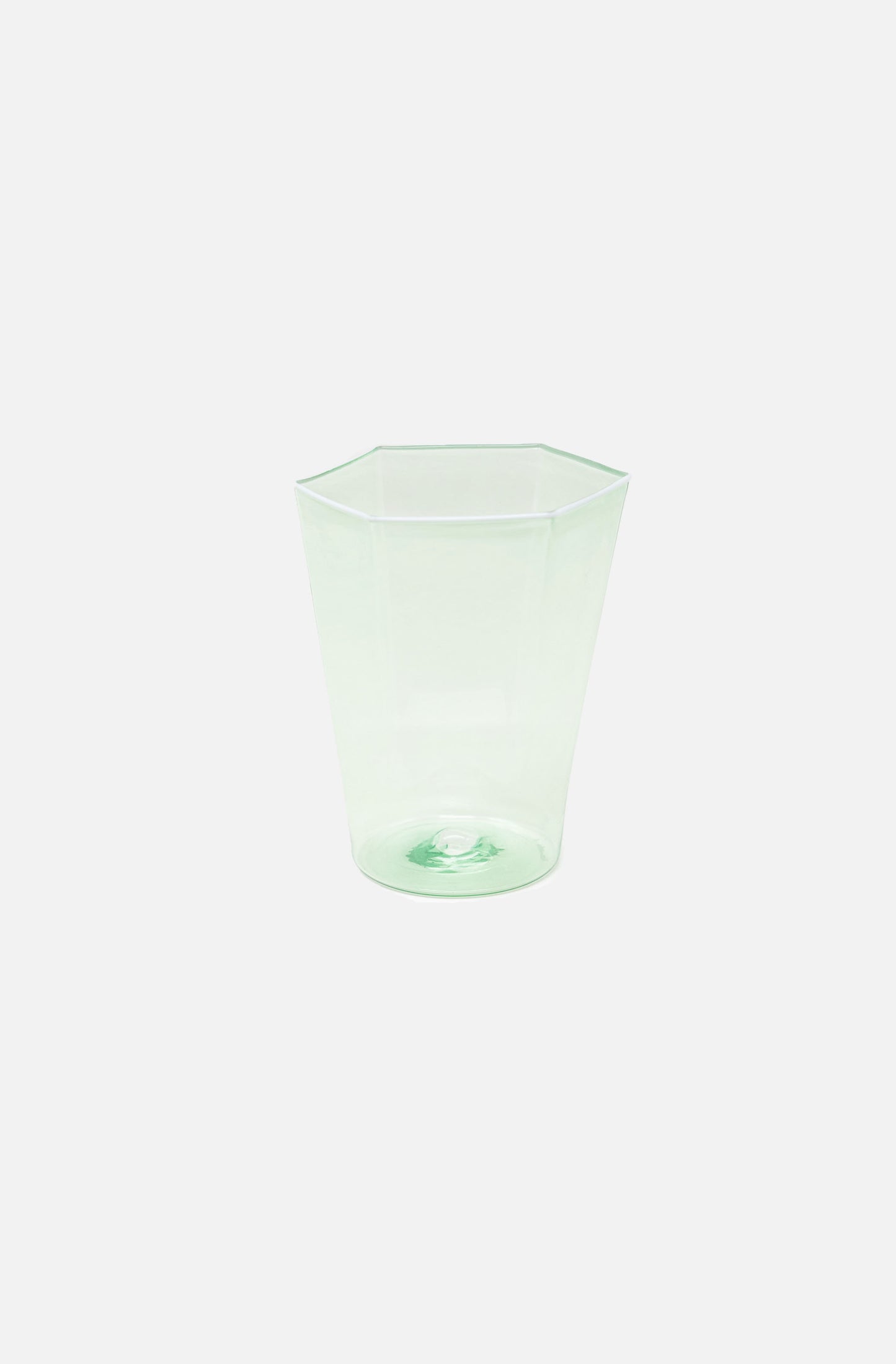 Hexagonal Water Glass Menta