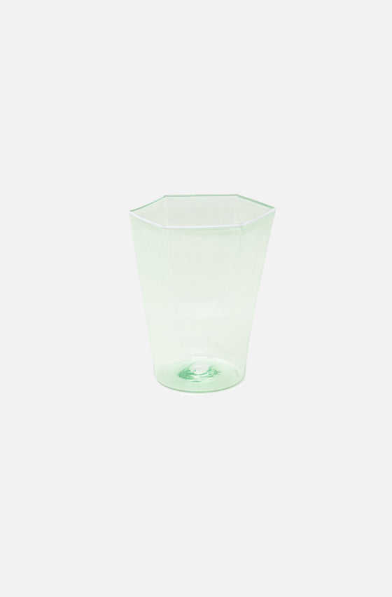 Hexagonal Water Glass Menta