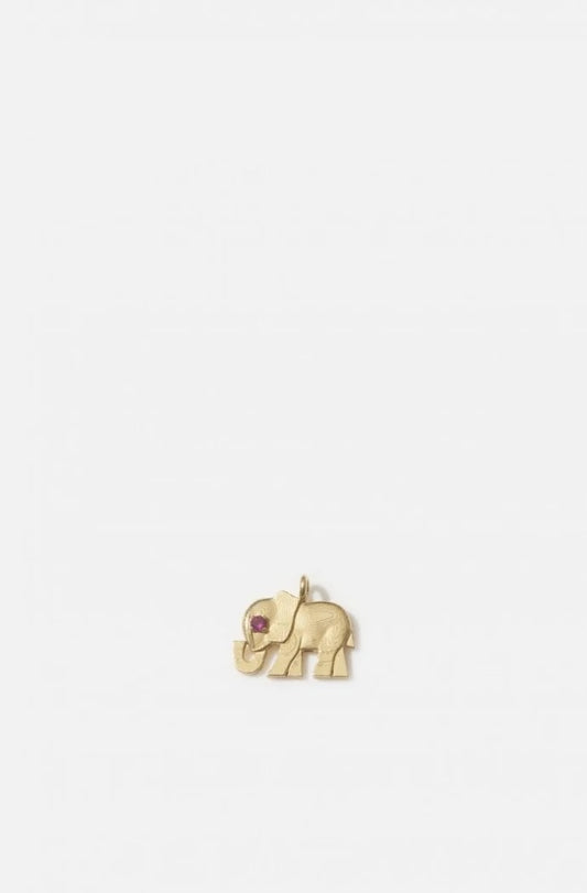 Pink Sapphire Elephant Charm