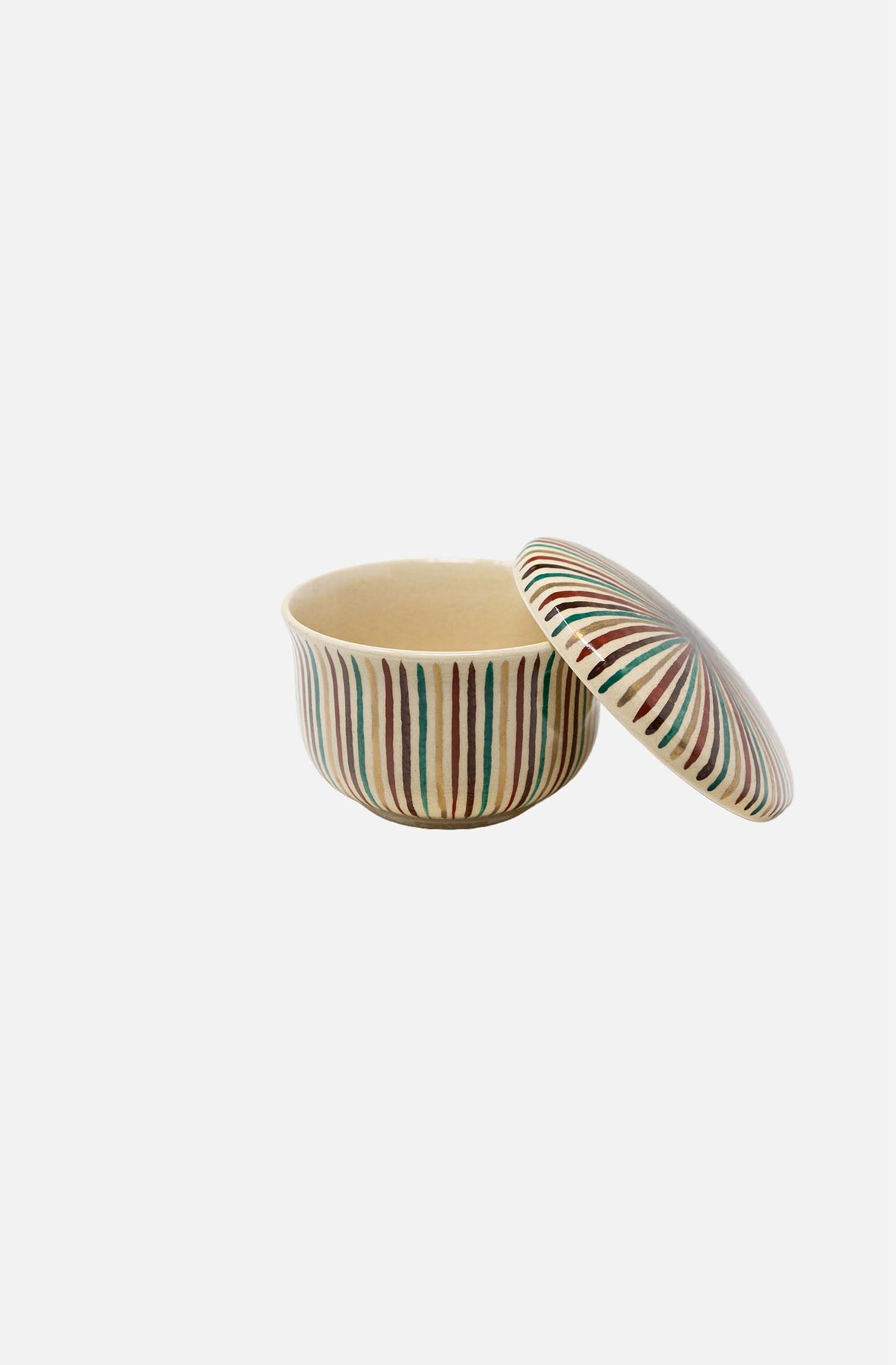 Striped Ceramic Pot