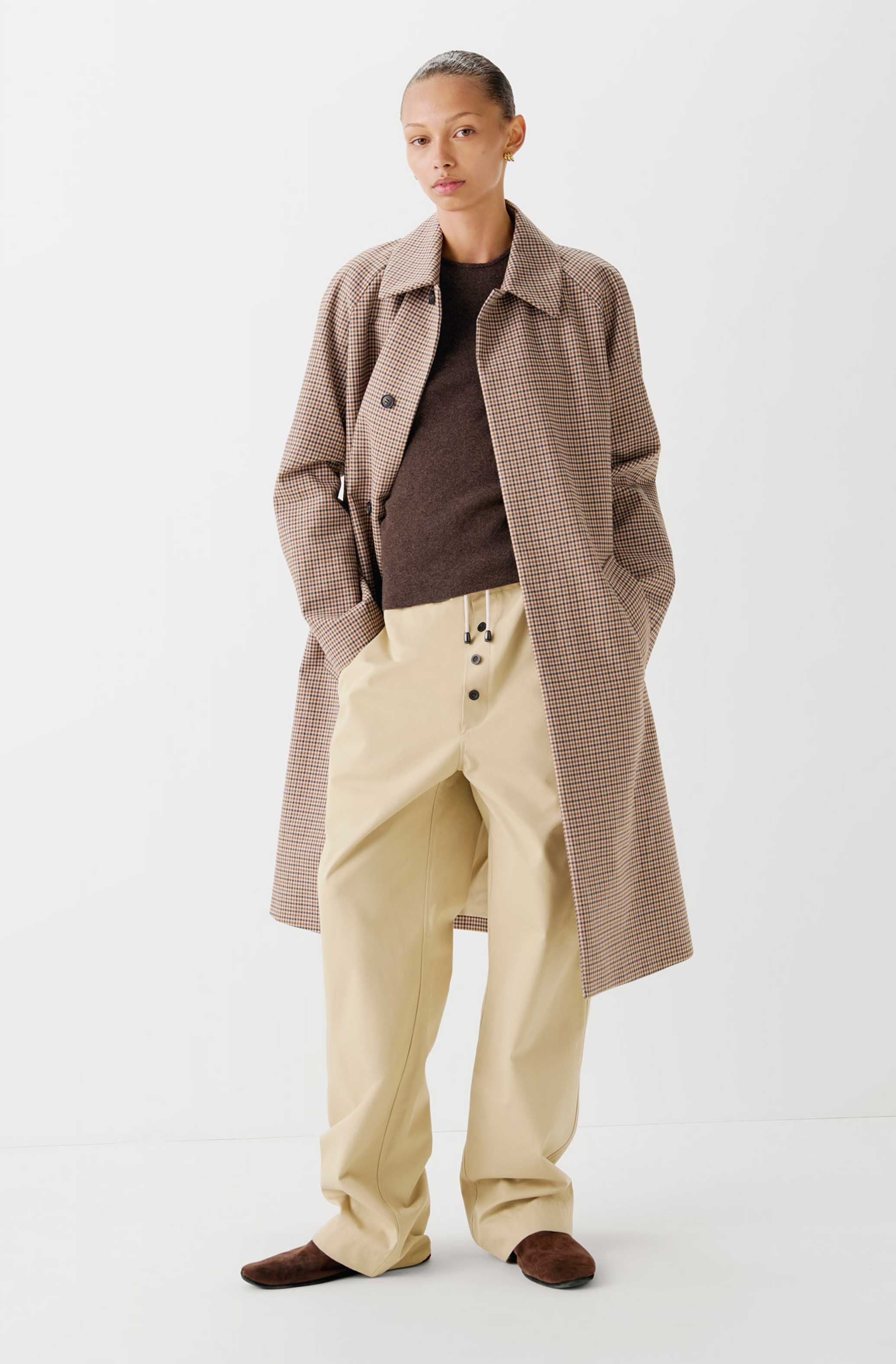 セオリー　Tailor Check CL Car Coat B The Clement Car Coat – Alex Eagle Studio