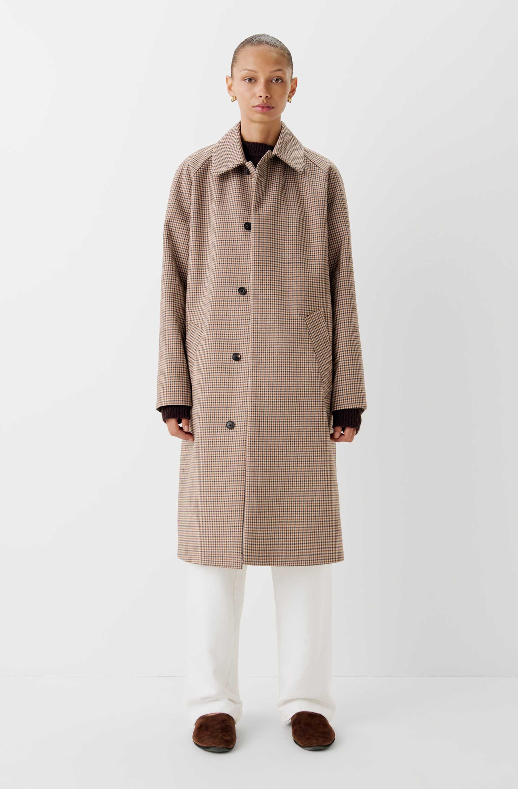 セオリー　Tailor Check CL Car Coat B The Clement Car Coat – Alex Eagle Studio