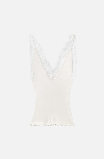The Kew Lace Ribbed Vest