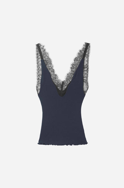 The Kew Lace Ribbed Vest