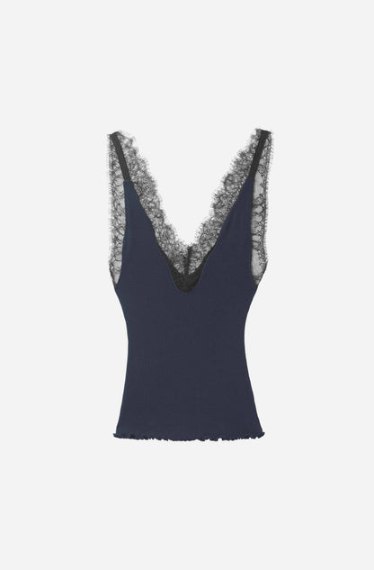 The Kew Lace Ribbed Vest