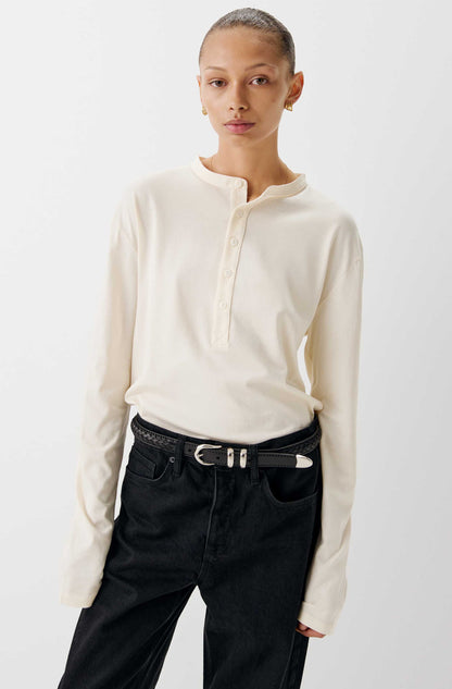 The Silk Henley Top