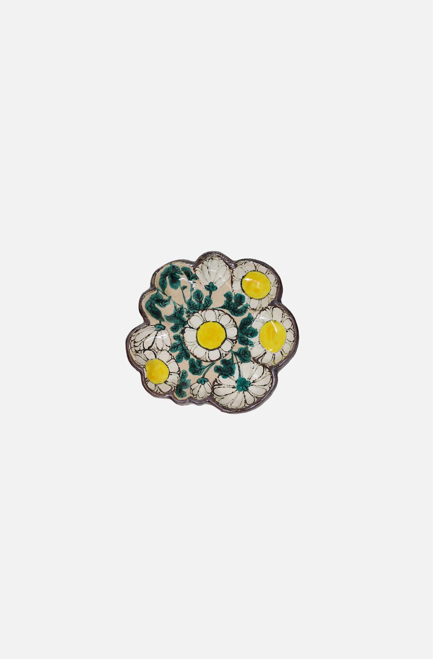Yellow Daisy Ceramic Dish
