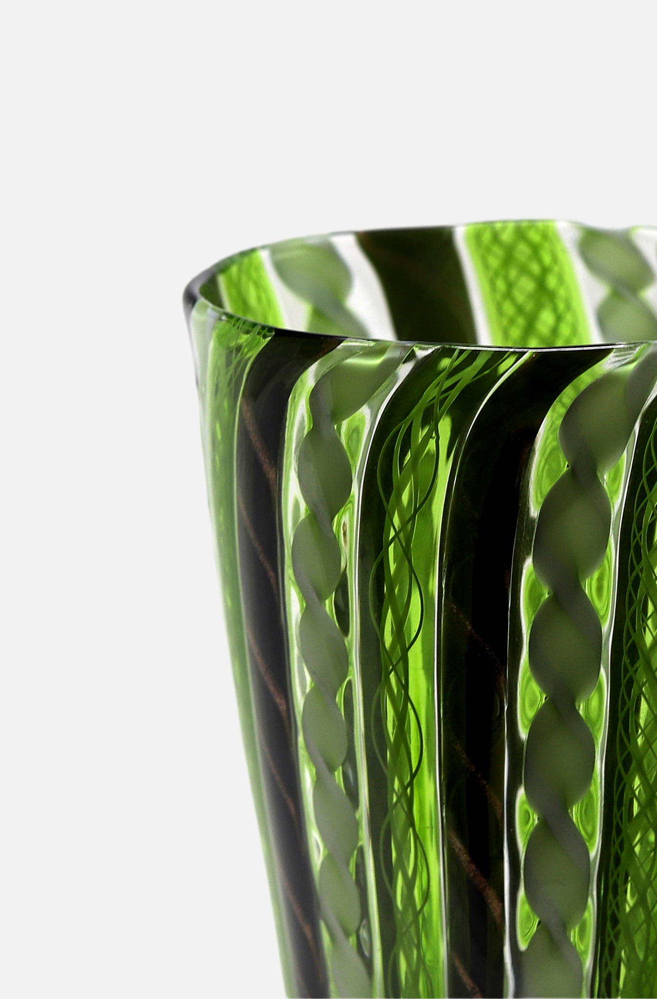 Zanfirico Murano Tumbler - OLIVE GREEN