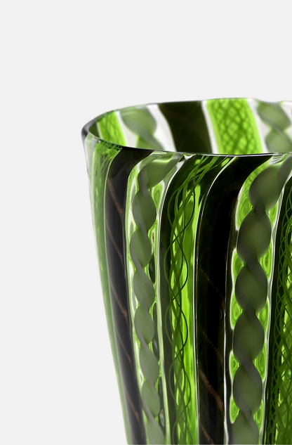 Zanfirico Murano Tumbler - OLIVE GREEN