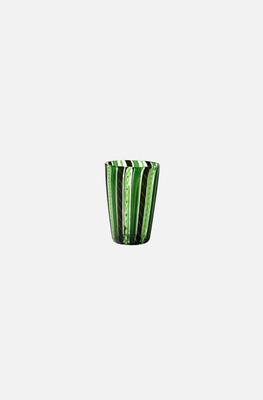 Zanfirico Murano Tumbler - DARK GREEN