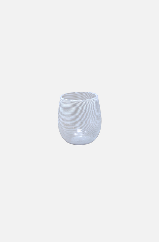 Filigree Swirl Tumbler - White