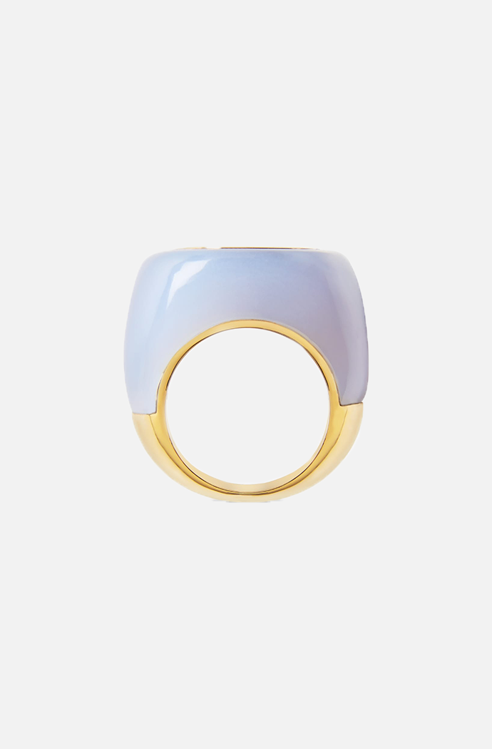 OKTAAF HASHTAG RING IN CHALCEDONY