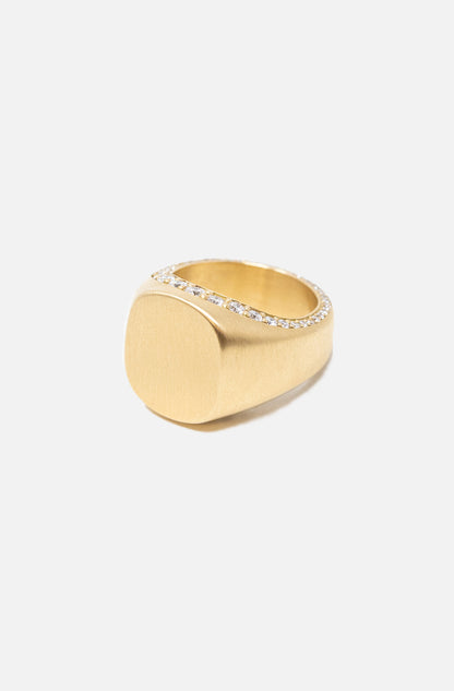 The Diamond Edge Signet Ring