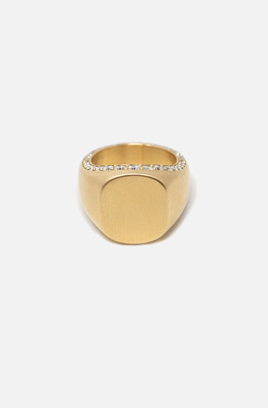 The Diamond Edge Signet Ring