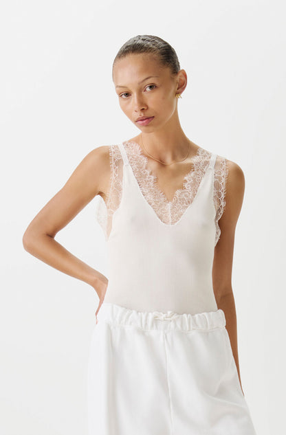 The Kew Lace Ribbed Vest