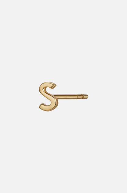 Gold Alphabet Stud