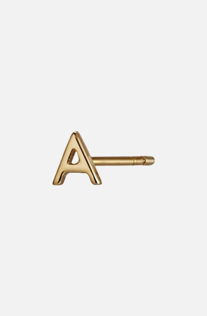 Gold Alphabet Stud